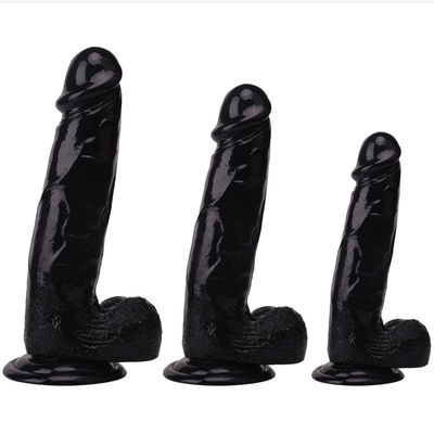 Giocattolo realistico 22cm Crystal Dick For Women del sesso del dildo della tazza di aspirazione