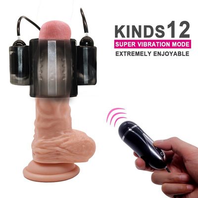 stimolazione telecomandata di Ring Couple Sex Toys Electro della manica del pene dell'ABS 9v