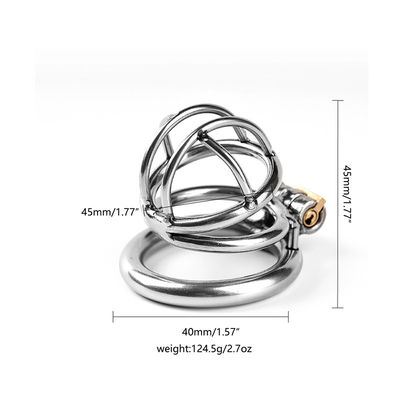I giocattoli del sesso degli uomini di acciaio inossidabile drizzano Chastity Cage Male Chastity Device 50mm