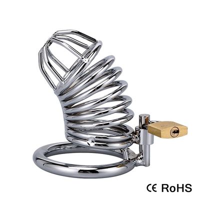 Piccolo metallo chiudibile a chiave Chastity Cage Vibrator Cock Ring 45mm per il gay