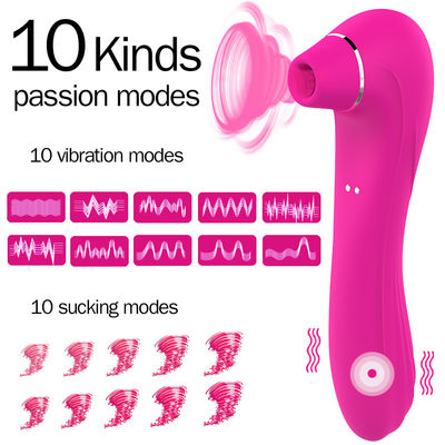Vibratori adulti lavabili del sesso che passano rapidamente le velocità del giocattolo 10 della lingua 190mm