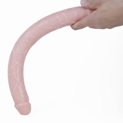 Il doppio realistico impermeabile ha diretto Dong 38cm flessibili per le donne