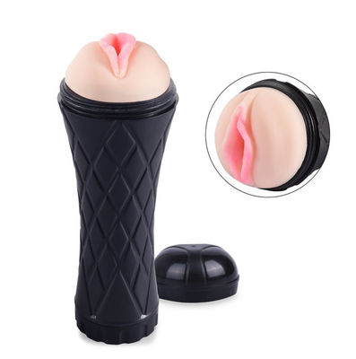 La masturbazione maschio realistica del TPE dell'ABS gioca 24cm Vaginalle orale