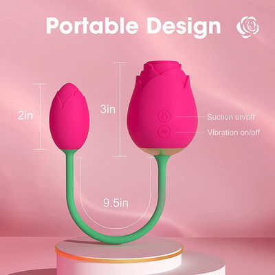 Silicone del commestibile dell'uovo di IPX7 Rose Sucking Remote Control Love