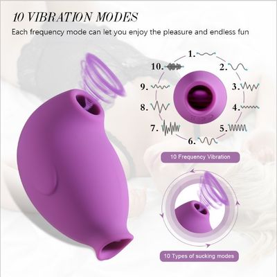 Sesso elettrico Toy Sucking Vibrator For Women della lingua di modo di vibrazione di ROHS 10