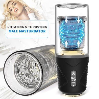 Tazza della masturbazione del vibratore 300rpm della tazza di aspirazione dell'ABS del TPE per gli uomini