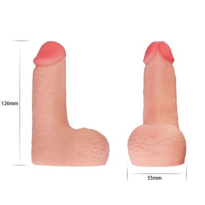 sesso molle Toy Realistic Bulges For Lesbian del dildo del gallo di 5inch 126mm Limpy
