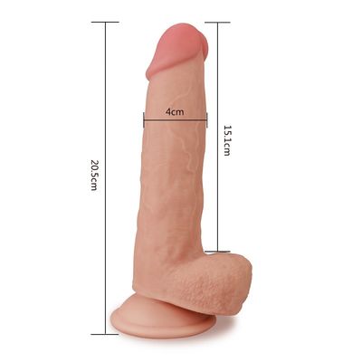 il sesso anale realistico di strato doppio 7.5inch gioca la masturbazione lesbica del dildo del pene