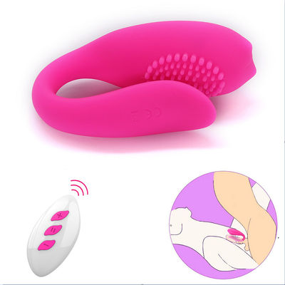 Stimolatore a forma di U del clitoride del vibratore del sesso del punto G senza fili erotico del giocattolo