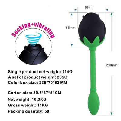 Dispositivo di succhiamento Clitoral di stimolazione del punto G di IPX6 Rose Clitoral Sucker Vibrator Sex Toy Vagina