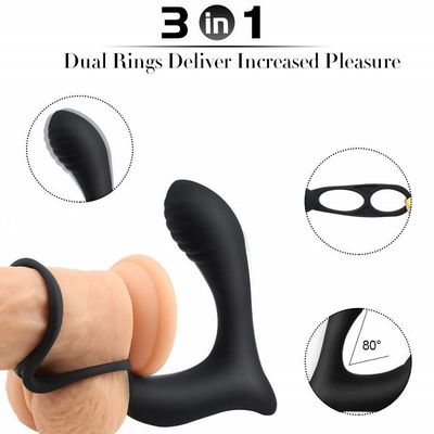 3 in una radio maschio 400mah telecomandato di Ring Vibrator Personalised Butt Plug