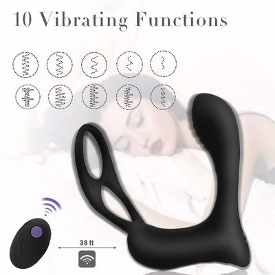 3 in una radio maschio 400mah telecomandato di Ring Vibrator Personalised Butt Plug