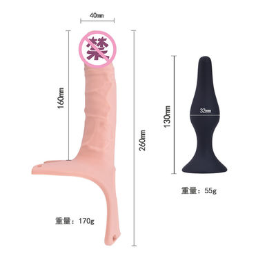 Cinghia vuota regolabile sulla manica amichevole del pene della pelle flessibile di Dong 26cm