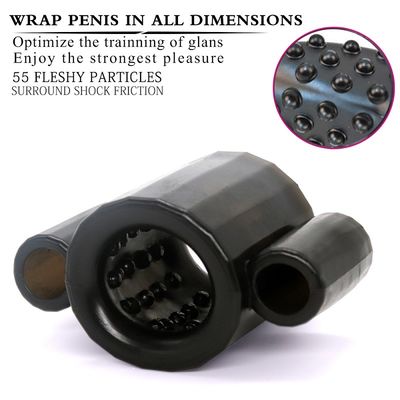 stimolazione telecomandata di Ring Couple Sex Toys Electro della manica del pene dell'ABS 9v