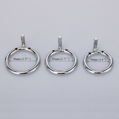 Piccolo metallo chiudibile a chiave Chastity Cage Vibrator Cock Ring 45mm per il gay