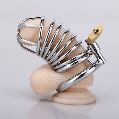 Piccolo metallo chiudibile a chiave Chastity Cage Vibrator Cock Ring 45mm per il gay