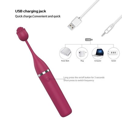 Il sesso delle donne di massaggio del capezzolo gioca il vibratore IPX6 del punto G impermeabilizza