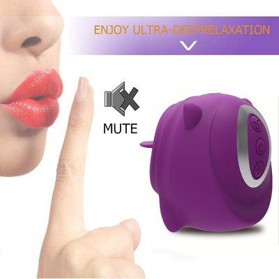 Un capezzolo delle 10 velocità che succhia il sesso delle donne gioca il silicone medico di leccatura orale 6.5cm