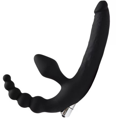 il doppio sesso di massaggio LGBT di 14cm gioca il vibratore della spina di estremità del dildo di Strapon