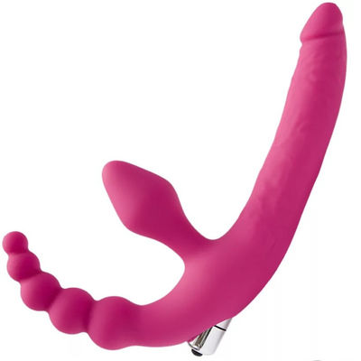 il doppio sesso di massaggio LGBT di 14cm gioca il vibratore della spina di estremità del dildo di Strapon