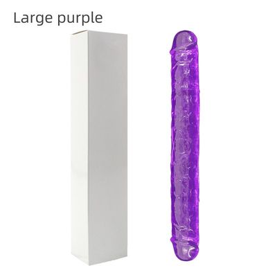 Il sesso realistico del silicone LGBT gioca il doppio vibratore 37.4cm della testa non per le donne