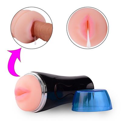 3D ha strutturato la lingua maschio elettrica 22cm orali di succhiamento del vibratore della pallottola della tazza del masturbatore