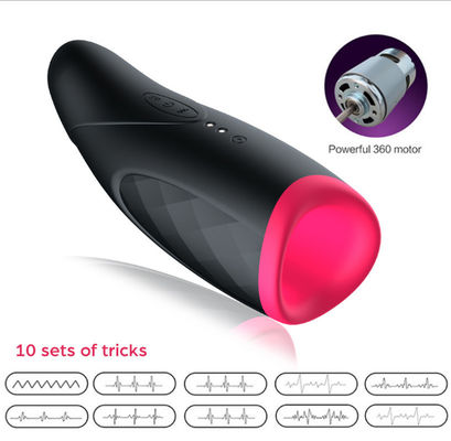 Il riscaldamento succhiando la masturbazione maschio realistica gioca la ricarica di 22cm USB